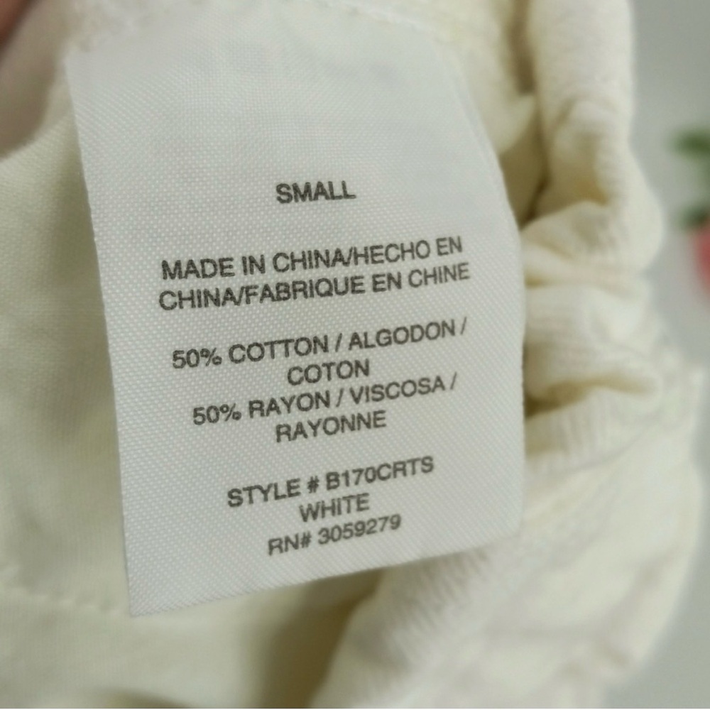 THREAD & SUPPLY Hang Loose Soft White Paperbag Style Elasticized Waist Shorts S - Picture 6 of 7